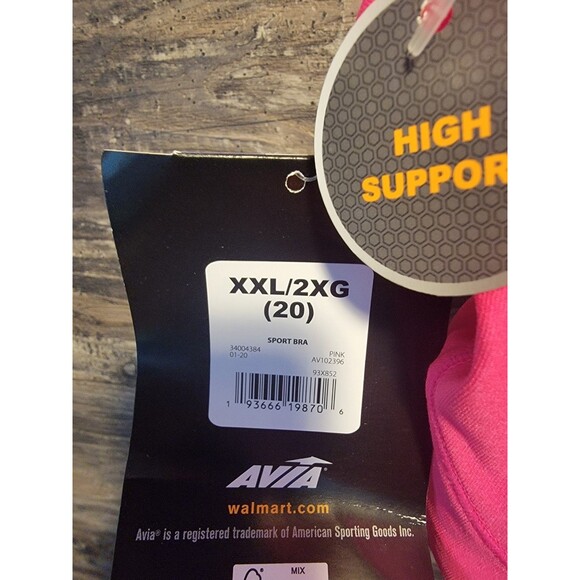 Avia Athletic Racerback Sports Bra Womens 2XL NWT - Picture 3 of 3